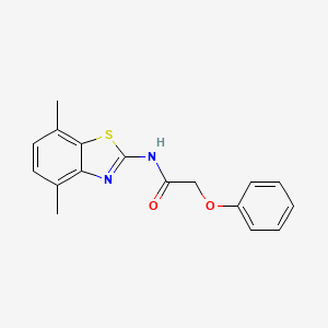 molecular formula C17H16N2O2S B2366477 N-(4,7-dimethyl-1,3-benzothiazol-2-yl)-2-phenoxyacetamide CAS No. 900867-20-1