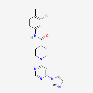 1-(6-(1H-imidazol-1-yl)pyrimidin-4-yl)-N-(3-chloro-4-methylphenyl)piperidine-4-carboxamide