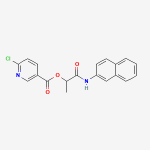 1-[(Naphthalen-2-yl)carbamoyl]ethyl 6-chloropyridine-3-carboxylate