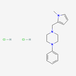 molecular formula C16H23Cl2N3 B2366484 1-((1-甲基-1H-吡咯-2-基)甲基)-4-苯基哌嗪二盐酸盐 CAS No. 2034417-54-2