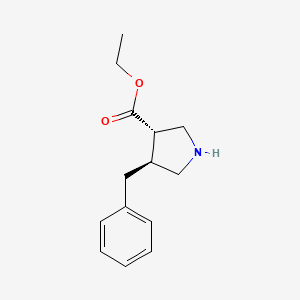 molecular formula C14H19NO2 B2366511 Ethyl (3S,4S)-4-benzylpyrrolidine-3-carboxylate CAS No. 2248199-39-3