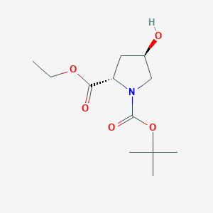 molecular formula C12H21NO5 B2366521 (2S,4R)-1-叔丁基 2-乙基 4-羟基吡咯烷-1,2-二甲酸酯 CAS No. 37813-30-2