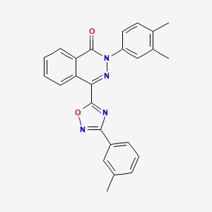 molecular formula C25H20N4O2 B2366524 2-(3,4-二甲基苯基)-4-[3-(3-甲基苯基)-1,2,4-噁二唑-5-基]邻苯二酮 CAS No. 1291863-03-0