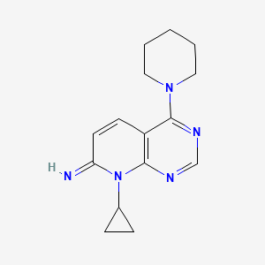 molecular formula C15H19N5 B2366546 8-cyclopropyl-4-(piperidin-1-yl)pyrido[2,3-d]pyrimidin-7(8H)-imine CAS No. 2034555-18-3
