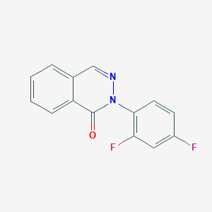 molecular formula C14H8F2N2O B2366550 2-(2,4-二氟苯基)-1,2-二氢酞嗪-1-酮 CAS No. 380183-86-8