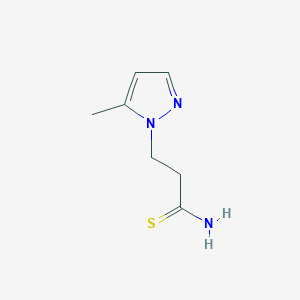 molecular formula C7H11N3S B2366562 3-(5-methyl-1H-pyrazol-1-yl)propanethioamide CAS No. 1006460-98-5