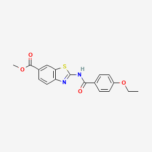 molecular formula C18H16N2O4S B2366569 2-(4-乙氧基苯甲酰胺)苯并[d]噻唑-6-甲酸甲酯 CAS No. 887902-82-1
