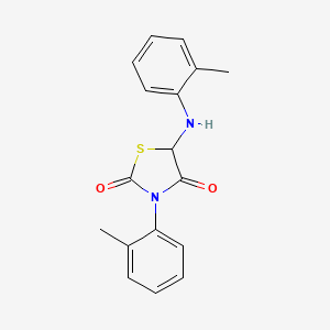 molecular formula C17H16N2O2S B2366579 3-(o-Tolyl)-5-(o-tolylamino)thiazolidine-2,4-dione CAS No. 1025010-15-4