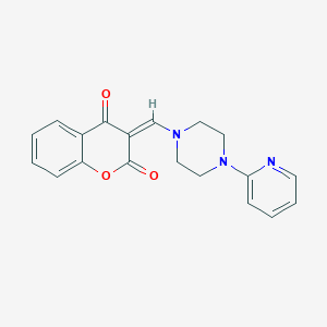molecular formula C19H17N3O3 B2366587 (Z)-3-((4-(pyridin-2-yl)piperazin-1-yl)methylene)chroman-2,4-dione CAS No. 461673-36-9