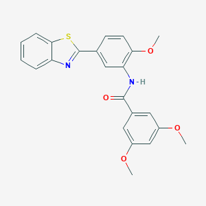 molecular formula C23H20N2O4S B236659 N-[5-(1,3-benzothiazol-2-yl)-2-methoxyphenyl]-3,5-dimethoxybenzamide 
