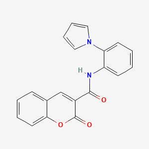 molecular formula C20H14N2O3 B2366590 2-氧代-N-(2-吡咯-1-基苯基)色烯-3-甲酰胺 CAS No. 613659-98-6