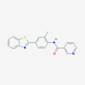 molecular formula C20H15N3OS B236660 N-[4-(1,3-benzothiazol-2-yl)-2-methylphenyl]nicotinamide 