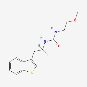 molecular formula C15H20N2O2S B2366634 1-(1-(Benzo[b]thiophen-3-yl)propan-2-yl)-3-(2-methoxyethyl)urea CAS No. 2034298-87-6