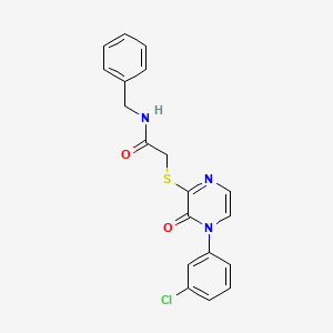 N-benzyl-2-{[4-(3-chlorophenyl)-3-oxo-3,4-dihydropyrazin-2-yl]sulfanyl}acetamide