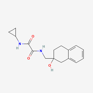 molecular formula C16H20N2O3 B2366653 N1-cyclopropyl-N2-((2-hydroxy-1,2,3,4-tetrahydronaphthalen-2-yl)methyl)oxalamide CAS No. 1421526-53-5