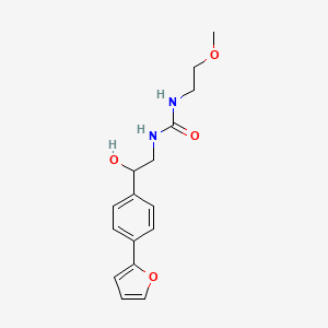 molecular formula C16H20N2O4 B2366664 1-{2-[4-(Furan-2-yl)phenyl]-2-hydroxyethyl}-3-(2-methoxyethyl)urea CAS No. 2097914-43-5