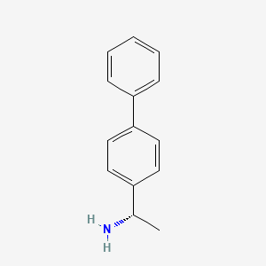 molecular formula C14H15N B2366674 (1S)-1-(1,1'-联苯基-4-基)乙胺 CAS No. 223418-63-1