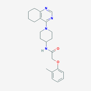 molecular formula C22H28N4O2 B2366679 N-(1-(5,6,7,8-四氢喹唑啉-4-基)哌啶-4-基)-2-(邻甲苯氧基)乙酰胺 CAS No. 2034408-38-1