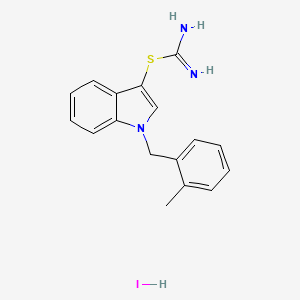 molecular formula C17H18IN3S B2366680 1-(2-甲基苄基)-1H-吲哚-3-基咪唑硫代氨基甲酸氢碘酸盐 CAS No. 1052404-70-2