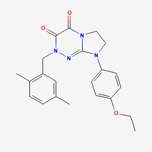 molecular formula C22H24N4O3 B2366688 2-(2,5-二甲基苄基)-8-(4-乙氧基苯基)-7,8-二氢咪唑并[2,1-c][1,2,4]三嗪-3,4(2H,6H)-二酮 CAS No. 941996-45-8