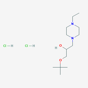 molecular formula C13H30Cl2N2O2 B2366691 1-(叔丁氧基)-3-(4-乙基哌嗪-1-基)丙烷-2-醇二盐酸盐 CAS No. 1185442-32-3