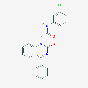 molecular formula C23H18ClN3O2 B2366695 N-(5-氯-2-甲基苯基)-2-(2-氧代-4-苯基喹唑啉-1(2H)-基)乙酰胺 CAS No. 1115531-92-4