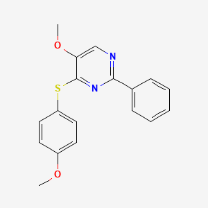 5-Methoxy-4-[(4-methoxyphenyl)sulfanyl]-2-phenylpyrimidine