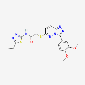 2-((3-(3,4-dimethoxyphenyl)-[1,2,4]triazolo[4,3-b]pyridazin-6-yl)thio)-N-(5-ethyl-1,3,4-thiadiazol-2-yl)acetamide