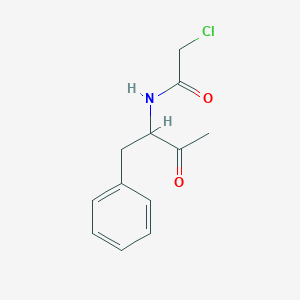 molecular formula C12H14ClNO2 B2366711 2-chloro-N-(3-oxo-1-phenylbutan-2-yl)acetamide CAS No. 790263-65-9