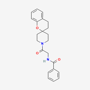 N-(2-oxo-2-(spiro[chroman-2,4'-piperidin]-1'-yl)ethyl)benzamide