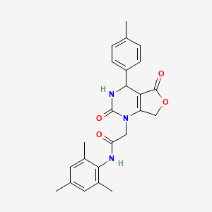 molecular formula C24H25N3O4 B2366726 2-(2,5-dioxo-4-(p-tolyl)-3,4-dihydrofuro[3,4-d]pyrimidin-1(2H,5H,7H)-yl)-N-mesitylacetamide CAS No. 1251703-65-7