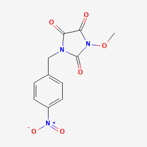 molecular formula C11H9N3O6 B2366727 1-Methoxy-3-[(4-nitrophenyl)methyl]imidazolidine-2,4,5-trione CAS No. 303986-64-3
