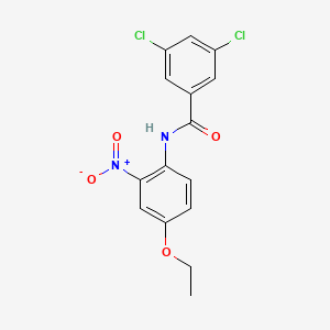 molecular formula C15H12Cl2N2O4 B2366731 3,5-dichloro-N-(4-ethoxy-2-nitrophenyl)benzamide CAS No. 303796-77-2
