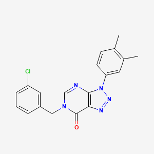 6-[(3-Chlorophenyl)methyl]-3-(3,4-dimethylphenyl)triazolo[4,5-d]pyrimidin-7-one