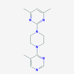 4,6-Dimethyl-2-[4-(5-methylpyrimidin-4-yl)piperazin-1-yl]pyrimidine