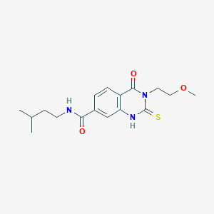 3-(2-methoxyethyl)-N-(3-methylbutyl)-4-oxo-2-sulfanylidene-1H-quinazoline-7-carboxamide