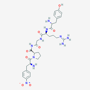 molecular formula C31H42N10O8 B236676 Tyrosyl-arginyl-glycyl-4-nitrophenylalanyl-prolinamide CAS No. 127627-13-8