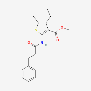 Methyl 4-ethyl-5-methyl-2-[(3-phenylpropanoyl)amino]thiophene-3-carboxylate