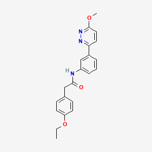 molecular formula C21H21N3O3 B2366769 2-(4-ethoxyphenyl)-N-[3-(6-methoxypyridazin-3-yl)phenyl]acetamide CAS No. 899954-12-2