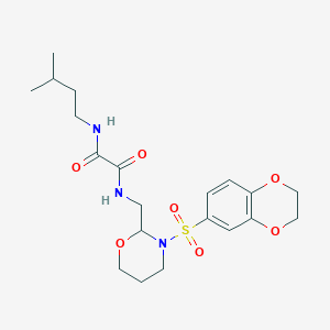 N1-((3-((2,3-dihydrobenzo[b][1,4]dioxin-6-yl)sulfonyl)-1,3-oxazinan-2-yl)methyl)-N2-isopentyloxalamide