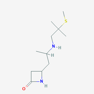 molecular formula C11H22N2OS B2366787 4-[2-[(2-Methyl-2-methylsulfanylpropyl)amino]propyl]azetidin-2-one CAS No. 2224453-65-8