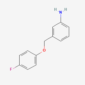 molecular formula C13H12FNO B2366788 3-(4-Fluorophenoxymethyl)aniline CAS No. 1016531-20-6