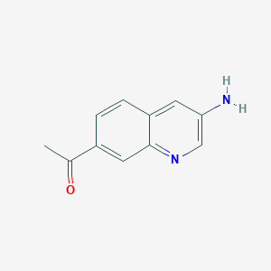 molecular formula C11H10N2O B2366789 1-(3-Aminoquinolin-7-yl)ethanone CAS No. 1958063-12-1