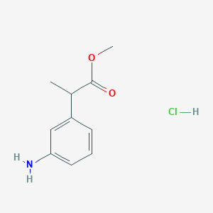 molecular formula C10H14ClNO2 B2366799 Methyl 2-(3-aminophenyl)propanoate hydrochloride CAS No. 1909312-70-4