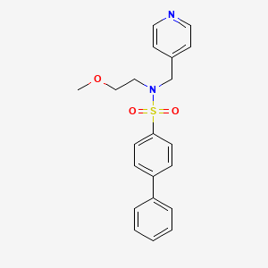 molecular formula C21H22N2O3S B2366801 N-(2-methoxyethyl)-N-(pyridin-4-ylmethyl)-[1,1'-biphenyl]-4-sulfonamide CAS No. 1286704-00-4