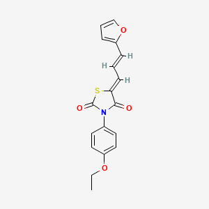 (Z)-3-(4-ethoxyphenyl)-5-((E)-3-(furan-2-yl)allylidene)thiazolidine-2,4-dione