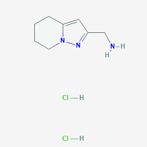 molecular formula C8H15Cl2N3 B2366818 {4H,5H,6H,7H-pyrazolo[1,5-a]pyridin-2-yl}methanamine dihydrochloride CAS No. 1909336-24-8