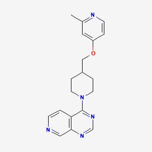 molecular formula C19H21N5O B2366822 4-[4-[(2-Methylpyridin-4-yl)oxymethyl]piperidin-1-yl]pyrido[3,4-d]pyrimidine CAS No. 2380056-62-0
