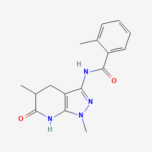 N-(1,5-dimethyl-6-oxo-4,5,6,7-tetrahydro-1H-pyrazolo[3,4-b]pyridin-3-yl)-2-methylbenzamide