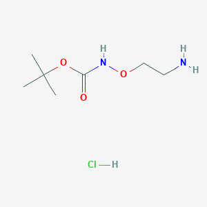 Carbamic acid, N-(2-aminoethoxy)-, 1,1-dimethylethyl ester, hydrochloride (1:1)
